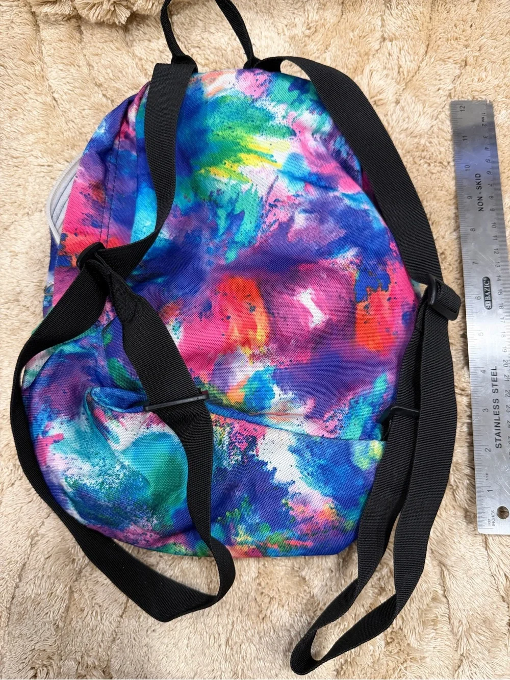 Jansport Mini Backpack in Blue-Purple Multicolor Splash